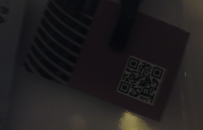 Picture of a QR code in poor light