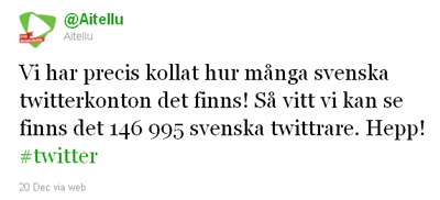 146995 Swedish Twitter accounts 