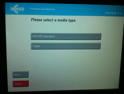 Photos showing the mysterious MIFARE standard button